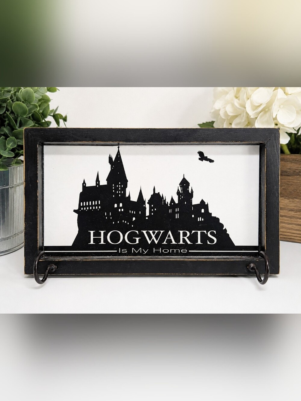 Harry Potter Hogwarts Is My Home Wall Hook Plaque Key Holder Black Castle Decor